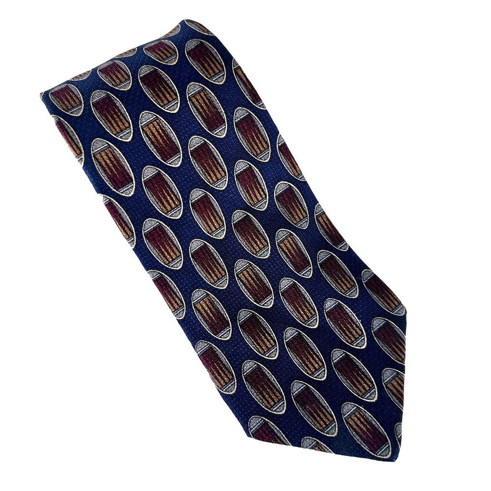 Brooks Brothers Makers Tie Mens Blue Red Geometric 100% All Silk Made in USA
